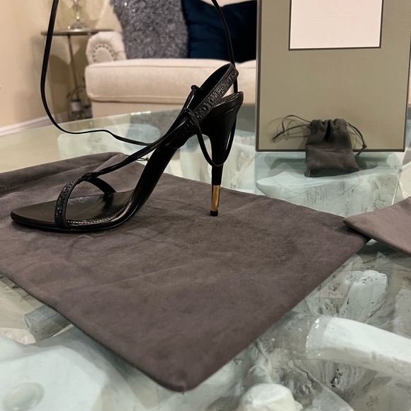 Authentic NIB TOM FORD LEATHER TASSEL ANKLE WRAP SANDAL...RETAIL $1390 - Picture 12 of 13